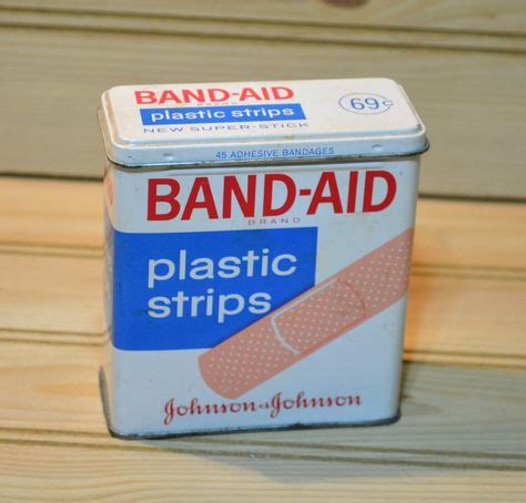 cute metal box of bandaids|plastic band aid containers.